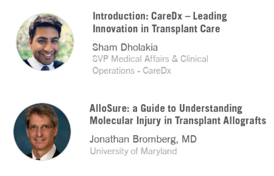 CareDx: TTS 2020 Transplant Virtual Events 4 2.1